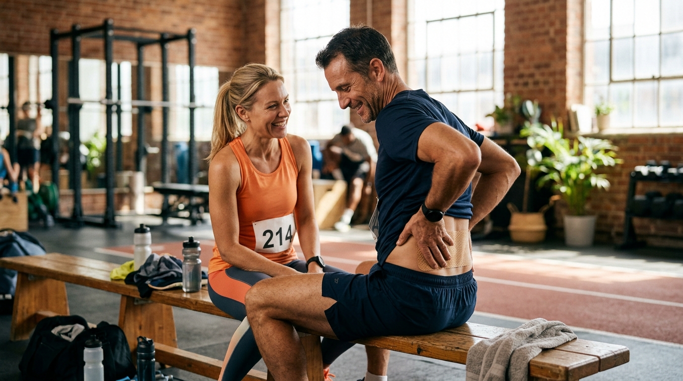 Athletic and Caregiver Lower Back Plaster Application