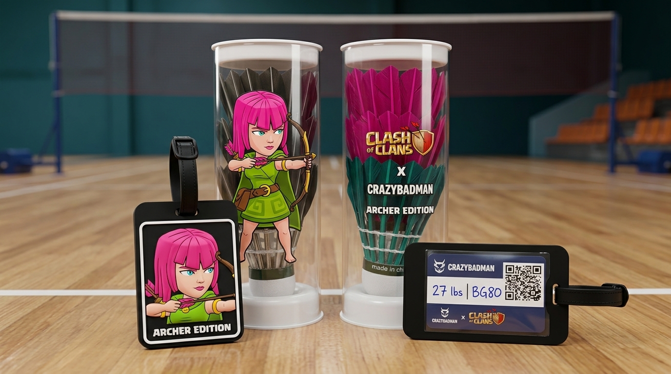 Clash of Clans Archer Edition Tube with Character Decals and Rectangular Travel Luggage Tag