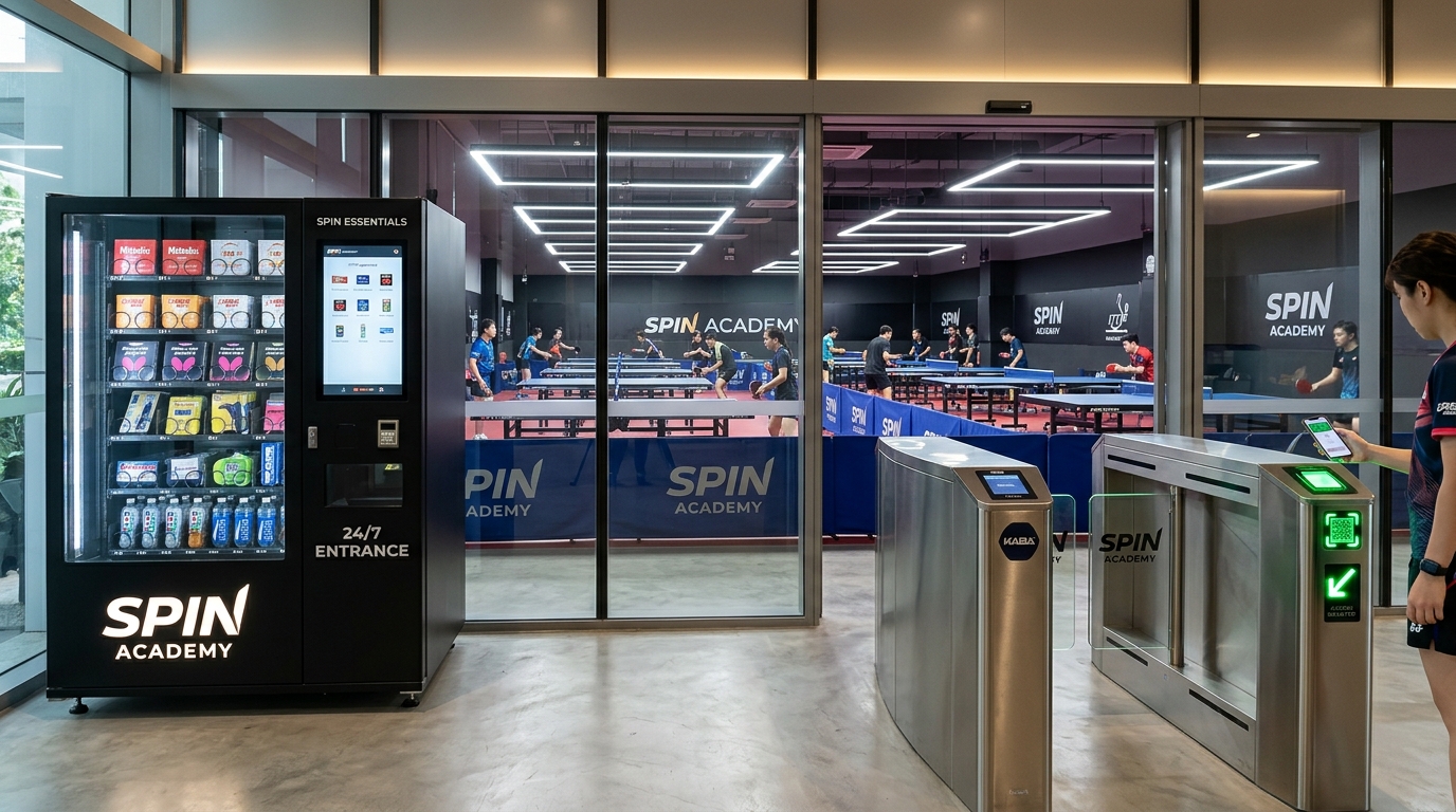 Autonomous Table Tennis Turnstile & Smart Vending Infrastructure