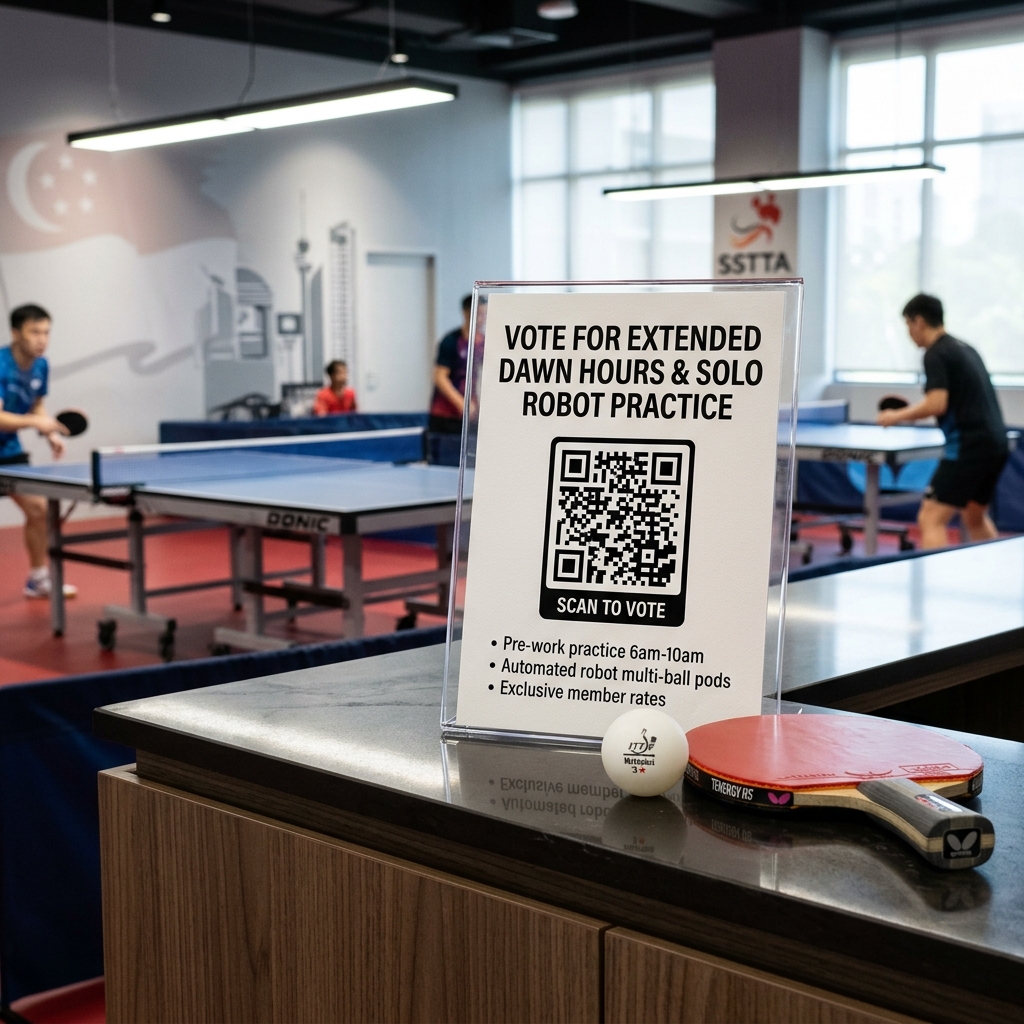 Turnkey Table Tennis Reception Survey Standee